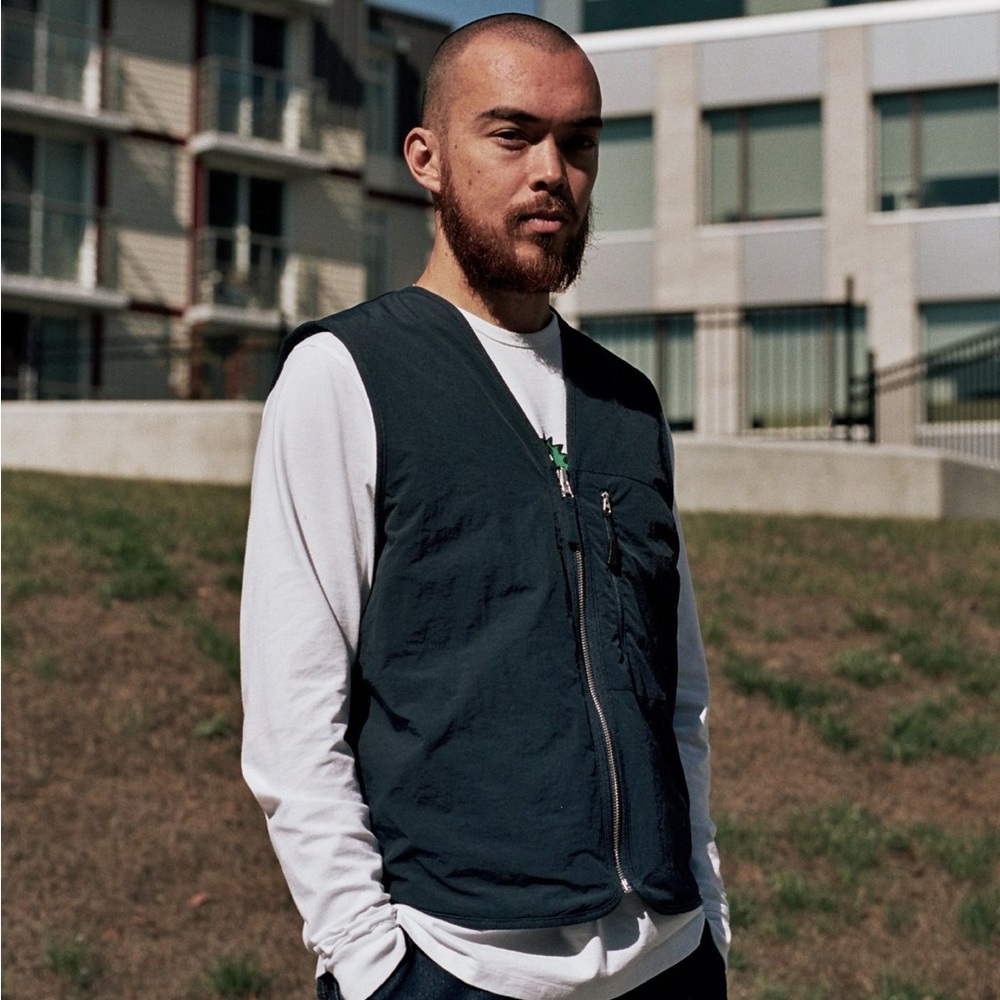 Pop Trading Company Harold Reversible Vest Navy - Picture 11 of 11